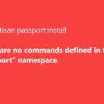 No Commands defined "Passport" Laravel 7